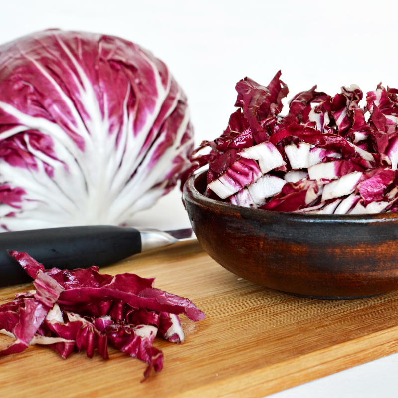 Radicchio geschnitten